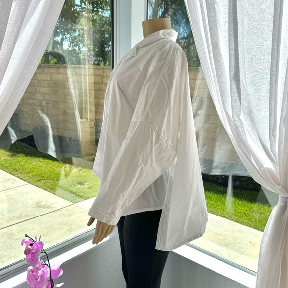 IVAN GRUNDAHL Asymmetrical White Blouse Long Sleeve Top Shirt Size M Medium 38 - Picture 5 of 10